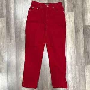 VTG RALPH LAUREN Red Ribbed Straight Leg Pant (8)